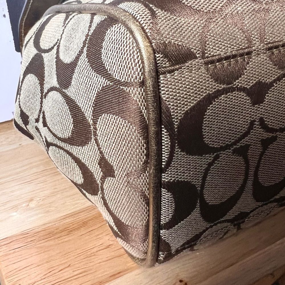COACH Hampton 1498 Vintage Special Edition Fall ‘04 Bronze Suede Leather Satchel - Picture 9 of 15